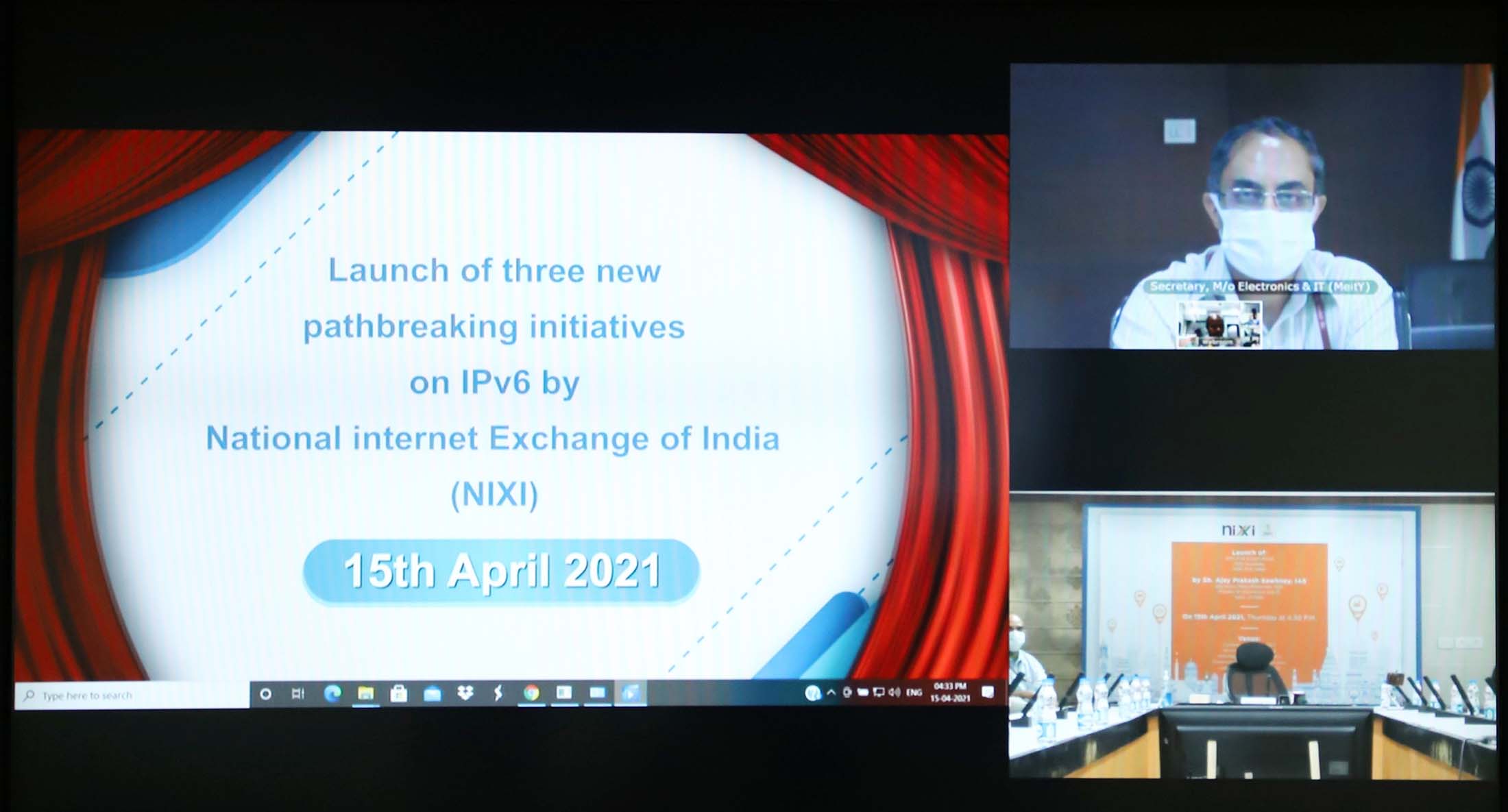 Secretary MeitY Shri Ajay Prakash Sawhney inaugurates three new initiatives/services of National Internet Exchange of India Secretary MeitY Shri Ajay Prakash Sawhney inaugurates three new initiatives/services of National Internet Exchange of India