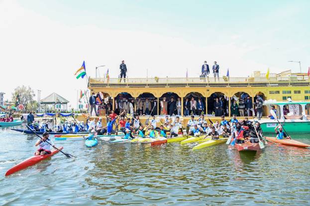 Sports Minister Shri Kiren Rijiju inaugurates Khelo India State Centre of Excellence for Rowing discipline at Water Sports Academy in Srinagar Sports Minister Shri Kiren Rijiju inaugurates Khelo India State Centre of Excellence for Rowing discipline at Water Sports Academy in Srinagar