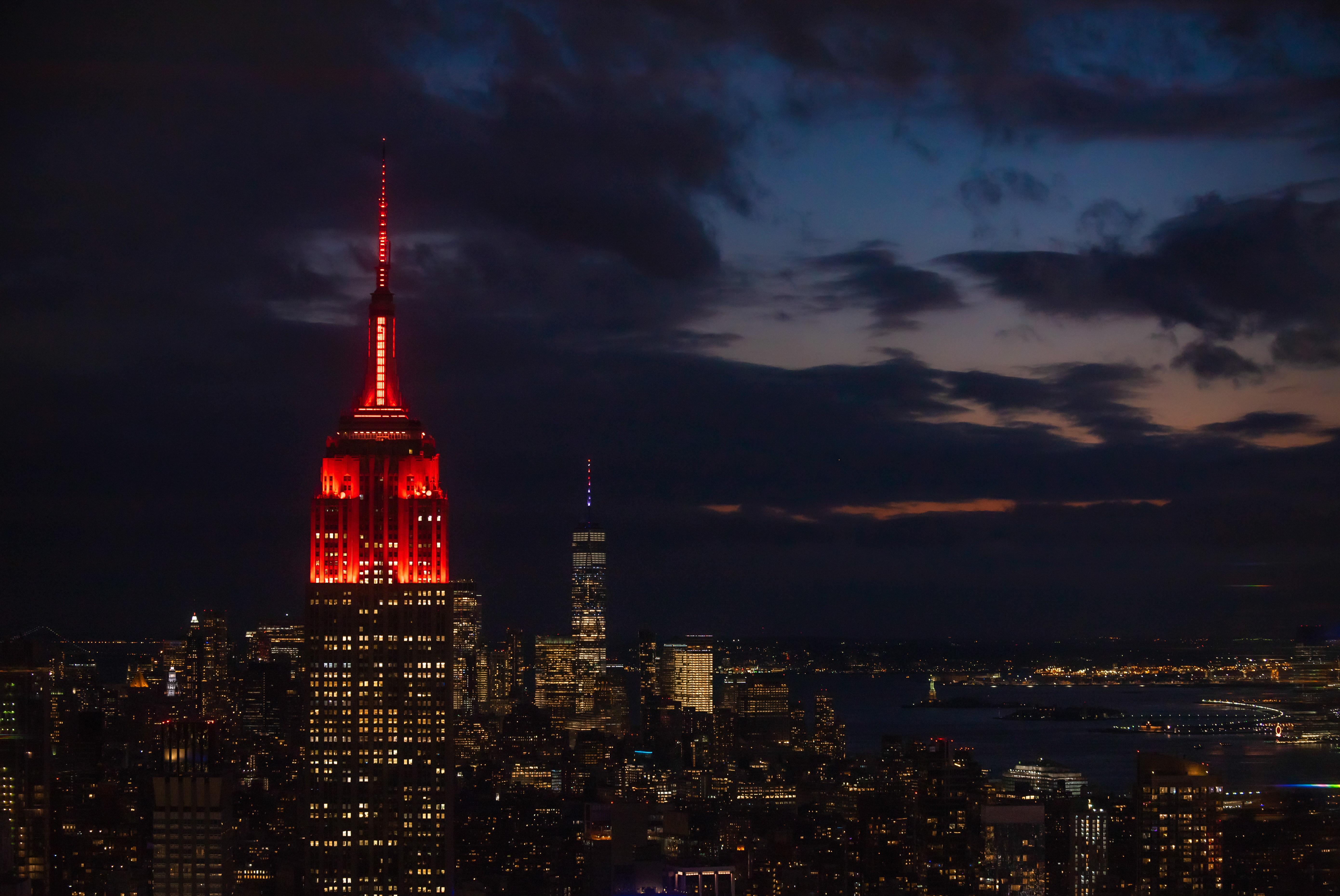 The Empire State Building Illuminated for Mars Perseverance